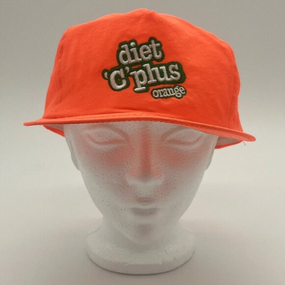 Vintage 90s Diet C-Plus Orange Snapback Hat Cap Orange - Picture 3 of 7